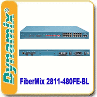 ��������� � ������� ����� ���������� ���������� �������������� FiberMix 2811-480FE-BL ( 16 E1, 10/100 Ethernet)