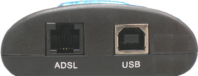 Задняя панель. ADSL модема DYNAMIX UM-AU c USB портом