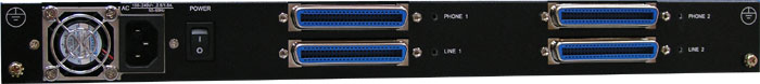 Задняя панель. DYNAMIX DC-48A/SA - 48 портовый ADSL2+ концентратор