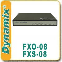 Поступили в продажу восьмипортовые VoIP SIP шлюзы Dynamix FXO-08 и FXS-08